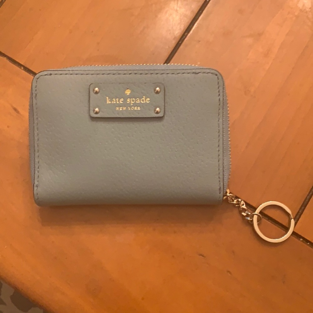 Powder Blue Kate Spade zip cardholder